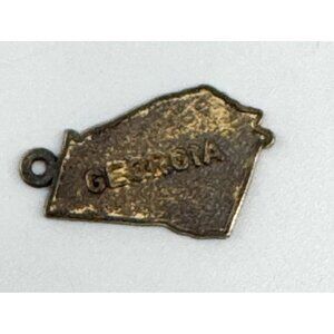 GI Rishi Alexander Georgia Peach State Sterling Silver Gold Plate Pendant Charm
